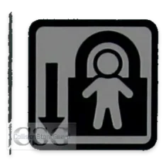 Child Lock Decal Toyota Lexus Subaru 11-22 Rear Door